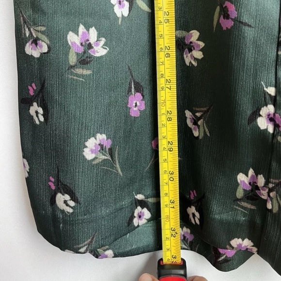 Anthropologie ML Monique Lhuillier Lorelei Floral Jumpsuit Sz 2 Holly Green - Picture 10 of 16